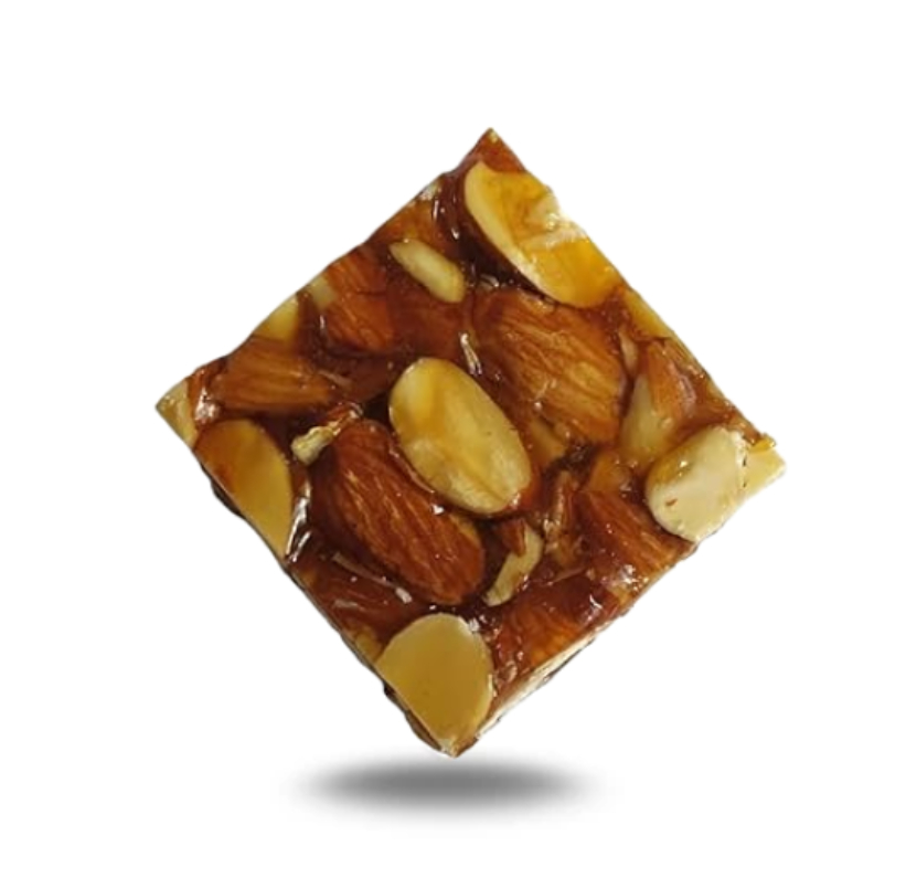 Home badam puri chikki – 250gm | premium crunchy almond sweet